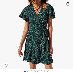 Naggoo Green Dot Wrap Dress XL